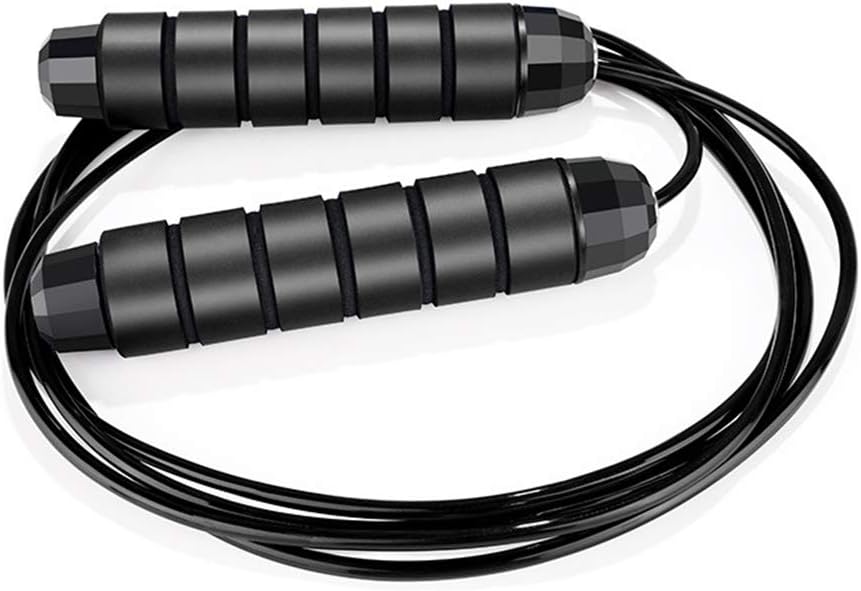 Jump Rope - Ball Bearings Tangle-Free Rapid Speed Cable Skipping Rope, Adjustable Jumping Ropes with Memory Foam Antiskid Handles for Men, Women and Kids Endurance Training and Fitness Gym