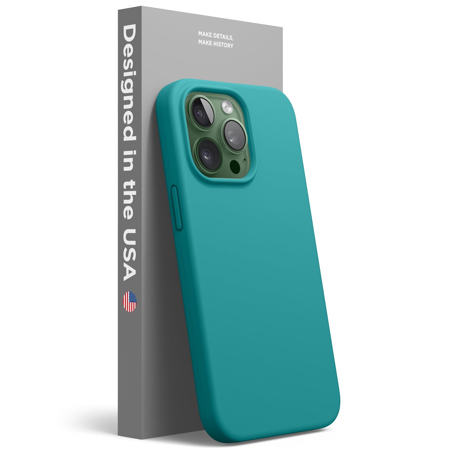 elago Liquid Silicone Case Compatible with iPhone 13 Pro Case (6.1"), Premium Silicone, Full Body Protection - 3 Layer Shockproof Phone Cover, Anti-Scratch Soft Microfiber Lining (Dark Turquoise