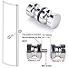 Sumnacon Stainless Steel Shower Glass Door Knobs, Modern Elegant Bathroom Round Back-to-Back Shower Door Handle Pull Knobs for 0.16