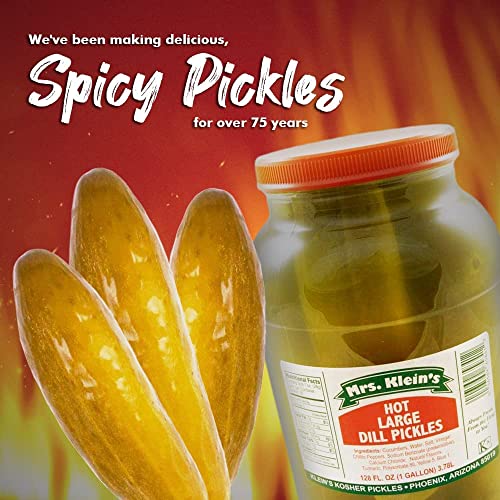 Mrs. Klein's Large Hot Dill Pickles — Spicy Giant Dill Pickles Made