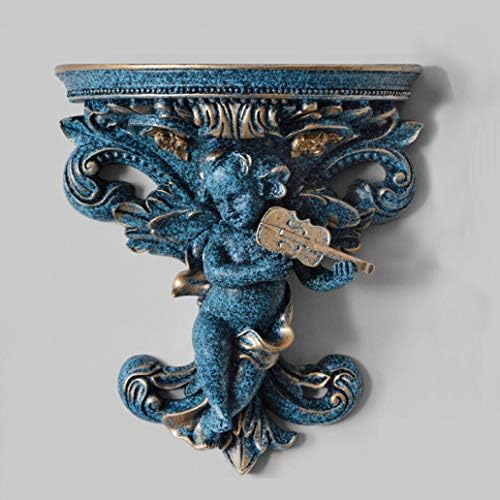 YOTATO Creative Angel Wall Hanging Resin Shelf for Wall Rack Holder Buddha Livingroom Mural Decor Crafts 8.27in9.45in