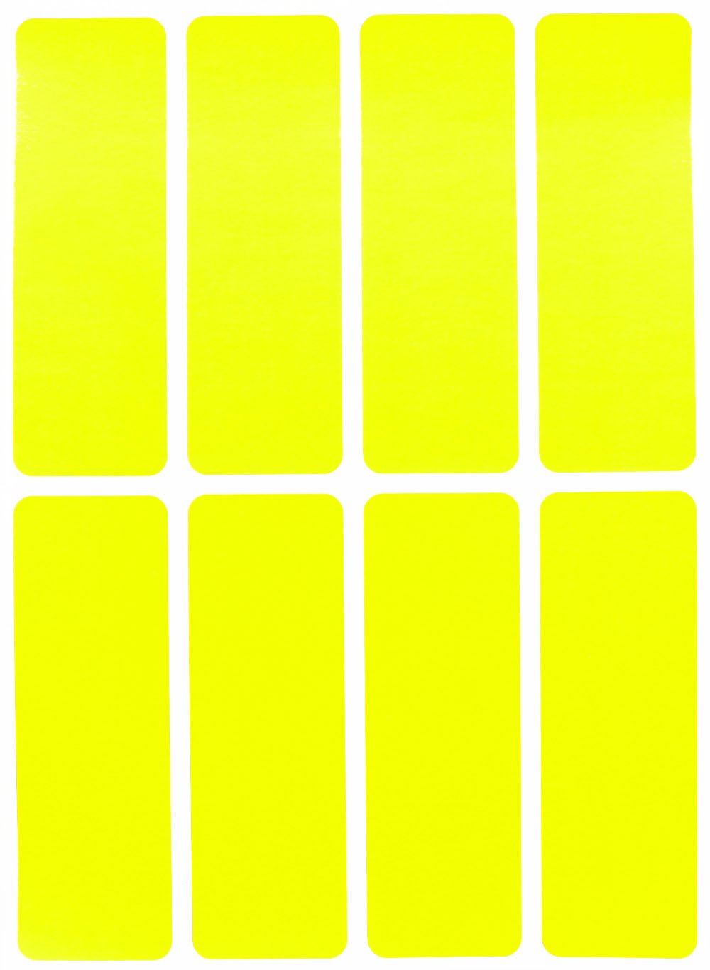 Royal Green Writable Rectangular Labels 7.5cm x 2.5cm Neon Yellow Colored Stickers for Labeling 120 Pack