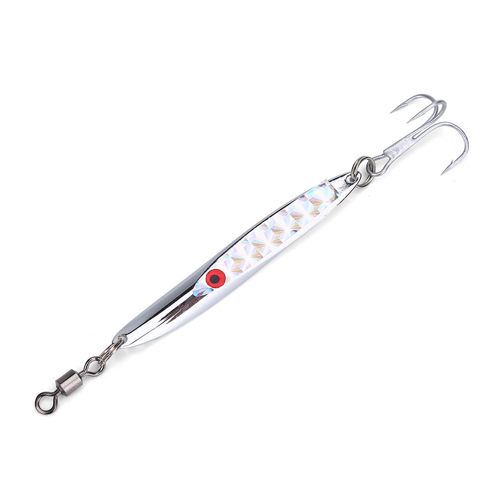 Wytino Metal Fishing Lure Artificial Hook Hard Spoon Bait (21g-silver)