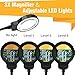 Vacnite Helping Hands Third Hand Soldering Tool and Vise - Daylight LED 3X Magnifying Lamp Rechargeable with 3 Adjustable Light Settings, Enhanced Base