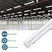CNSUNWAY T8 LED Bulbs 4 Foot, 18W 2400LM 6000K Super Bright, Type A+B LED Light Tubes, Ballast Bypass, Double-Ended Power, Clear Cover, T8 T10 T12 Fluorescent Light Bulbs Replacement - 4 Pack