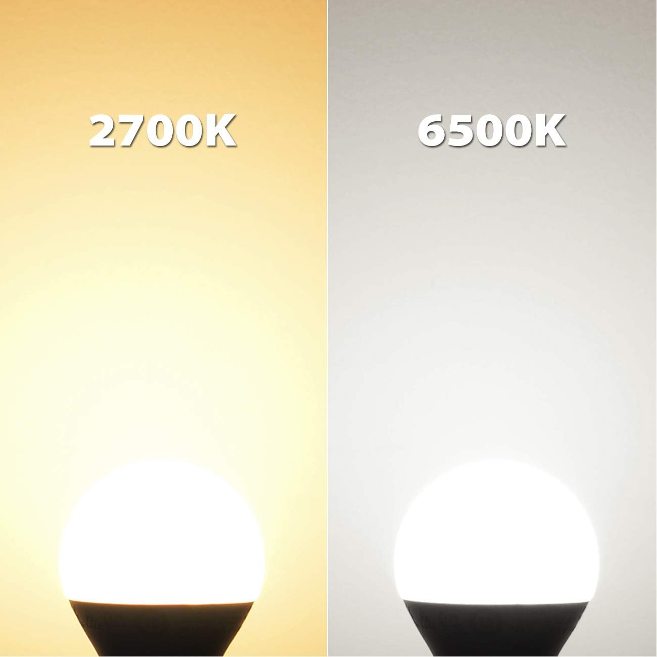 LVWIT 6 Pack E27 LED Light Bulb, 5W Equivalent to 40W, G45 Golf Ball Bulbs 2700K Warm White, 470Lm, Non-Dimmable - Image 3