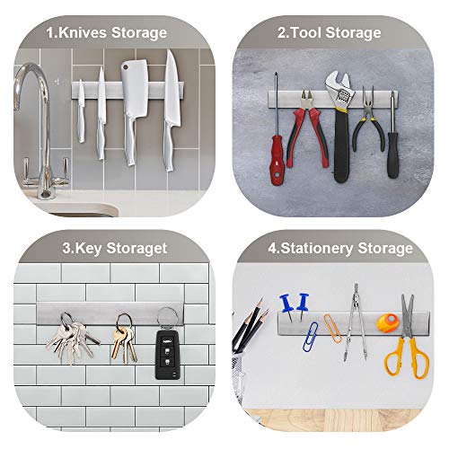 10 Inch Knife Strip, Premium Stainless Steel Wall Mounted