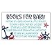 50 Nautical Books for Baby Shower Request Cards - Invitation Inserts - Gender Neutral