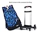 Meetbelify 3Pcs Rolling Backpack Boys Girls Trolley School Bags with Lunch Bag&Pencil Case,6 Wheels,Black