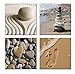 Home Art-Modern Art Zen Landscape Giclee Canvas Prints Framed Canvas Wall Art for Home Decor Perfect 4 Panels Wall Decor Sea Beach Photos Paintings for Living Room Bedroom Dining Room Bathroom Office