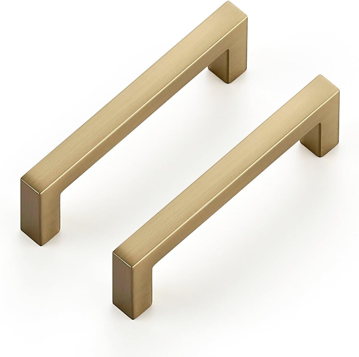 Photo 1 of Ravinte Cabinet Handles Solid Slim Champagne Bronze 10 Pack 3 Inch Hole Center Square Bar Drawer Handles Kitchen Cabinet Pulls Drawer Kitchen Cabinet Hardware