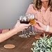 CORK COASTERS FOR DRINKS, Absorbent Cup Mat With Round Ring Protect Wood Furniture, Premium 8 Pack for Men & Women, Large Rustic Design Stop Spill From Hot Coffee and Cold Drinking Beverage, No Holder