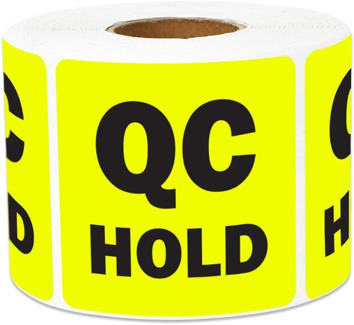 1200 Labels QC Hold Stickers for Quality Control