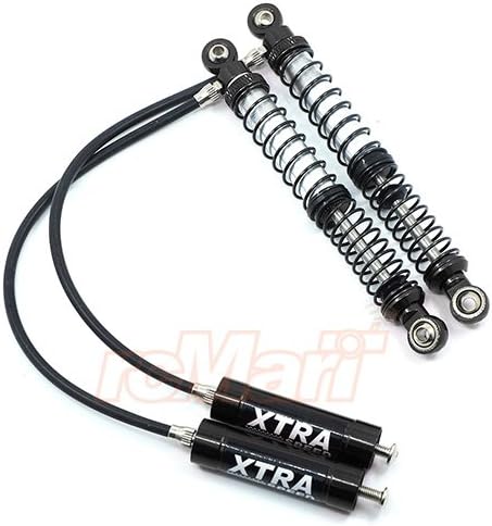 Xtra Speed 100mm Adjustable Piggyback Dual Springs Damper Black for 1/10 RC CAR #XS-59645BK