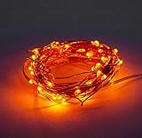 Fairy Lights- 6 Foot Battery Powered Micro LED on Copper Wire - Orange