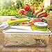 Mandoline Slicer Container and Lid with 4 Adjustable Blades - Cheese Grater - Vegetable Slicer- Julienne Perfect Food Prep Tool