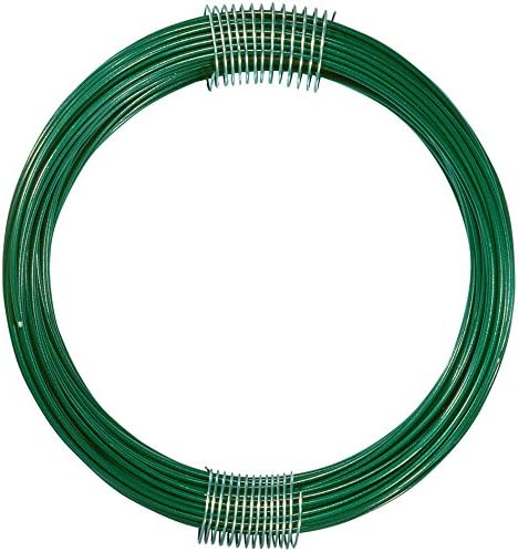 Connex FLOR78560 Binding Wire Plastic Coated, Green, 2 mm x 25 m