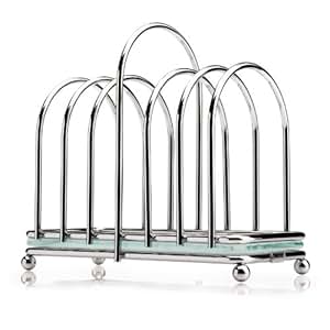Photo 1 of Chrome Toast Rack With A Frosted Glass Base