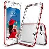 iPhone 7 Plus Case, Ringke [Frame] Dual Layered TPU + PC Bumper [Drop Protection] Clear Back Shock Absorption Fluid Curved Edge Enhance Protective Bumper for Apple iPhone 7 Plus 2016 - Blaze Red
