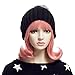 YOPO Wig, Short Wavy Pink Wigs for Women, 16'' Cosplay Medium Length Wig(Pink)