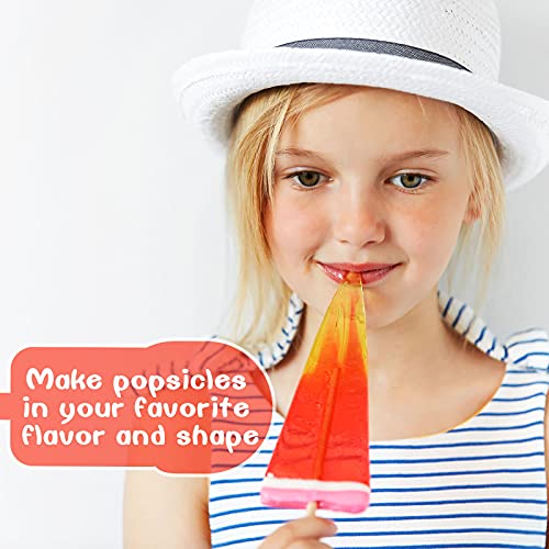 300 Pieces Ice Lolly Sticks and Bags Set, 200 Pieces Clear Ice Lolly