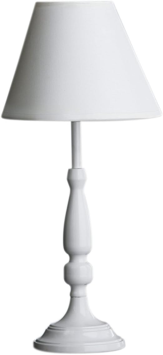 white candlestick table lamp