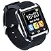 HopCentury Bluetooth Smart Watch for Android Cellphones with Calls Notifier Sleep Monitor Pedometer Stopwatch Anti Lost Drink/Rest Reminder, Support iPhone with Partial Functions Black