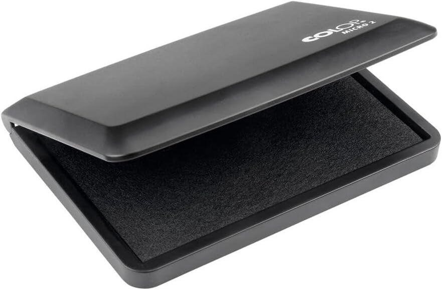 Colop Micro 2 Black Rubber Stamp Ink Pad 110x70mm Water-Based