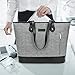 UTOTEBAG Women 15.6 Inch Laptop Tote Bag Notebook Shoulder Bag Lightweight Multi-Pocket Nylon Business Work Office Briefcase for Computer/MacBook/Ultrabook (Grey)