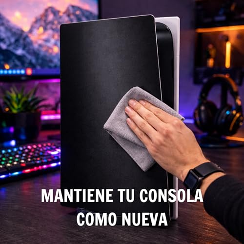 UtmostXP Vinyl Sticker Protector for PS5 (Black Standard Disk) | Sticker Compatible with PS5, Protective Sticker for PS5 Console and Controllers, Decal, Accessories for Play 5