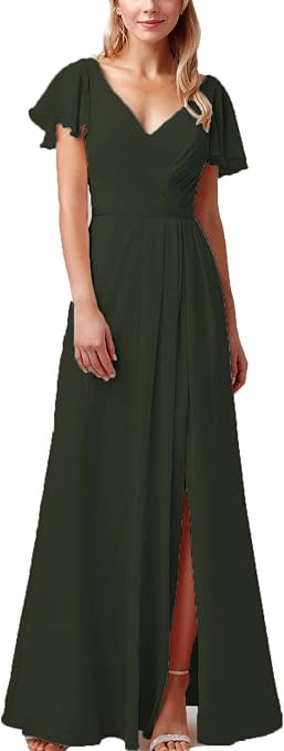 amazon flutter sleeve dress