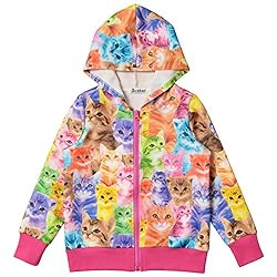 Jxstar Little Girls Cat Hoodie Long Sleeve Outwear