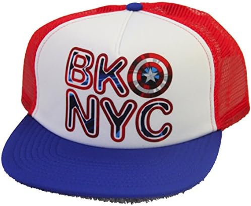Captain America Brooklyn Snapback Trucker Hat Cap RED/Blue
