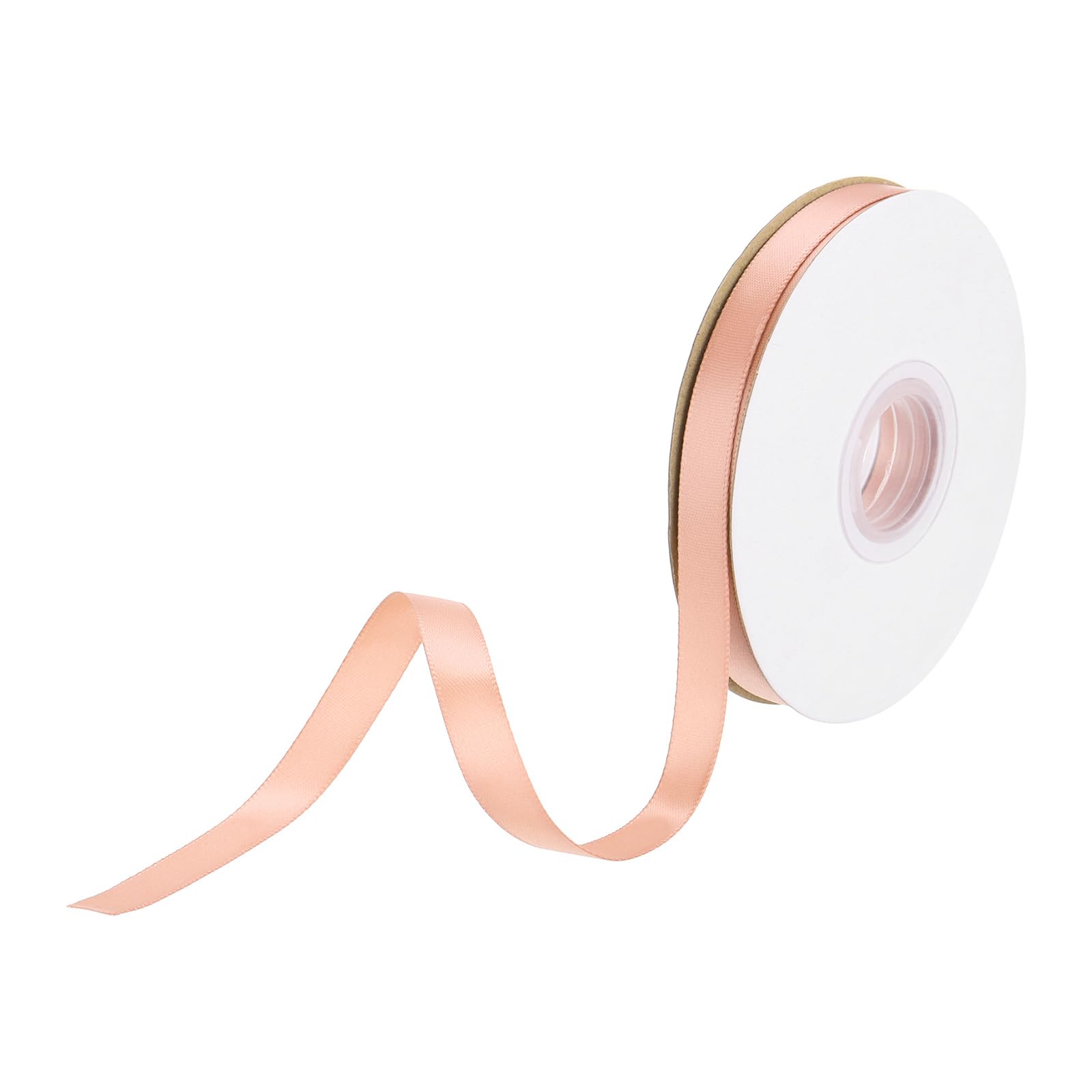 DMiotech 10mm Satin Ribbon 23m/75ft Thin Double Face Fabric Grosgrain Ribbon for Gift Wrapping Floral Hair Flower Bouquet, Pastel Pink