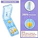 2-Pack Pill Cutter - Pill Splitter with Stainless Steel Blade for Cutting Small Pills or Large Pills in Half, Easy Cut Pills for Tablet Vitamin and Big Medicine. (Light Blue)