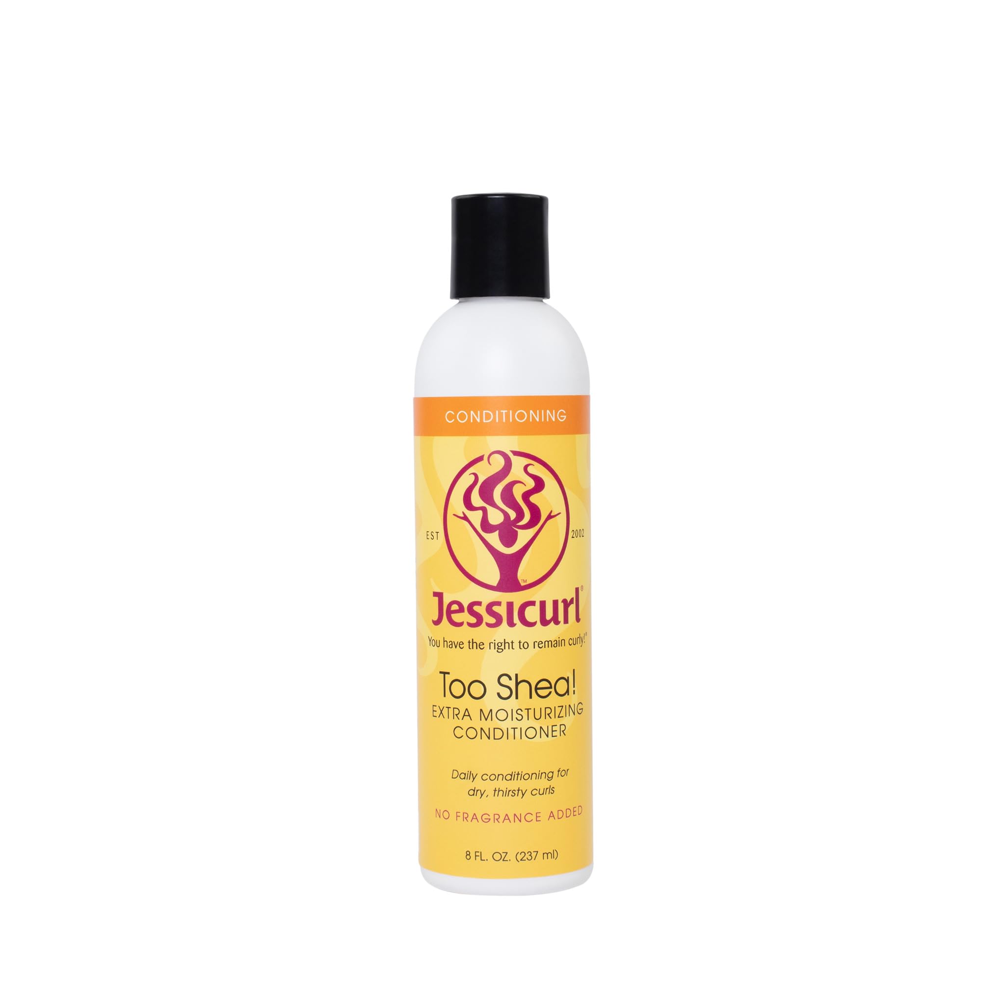 Jessicurl Too Shea! Extra Moisturizing Conditioner for Curly Hair, No Fragrance Added, 8 Fl oz. Leave in Conditioner for Dry Hair, Anti Frizz Hair Products