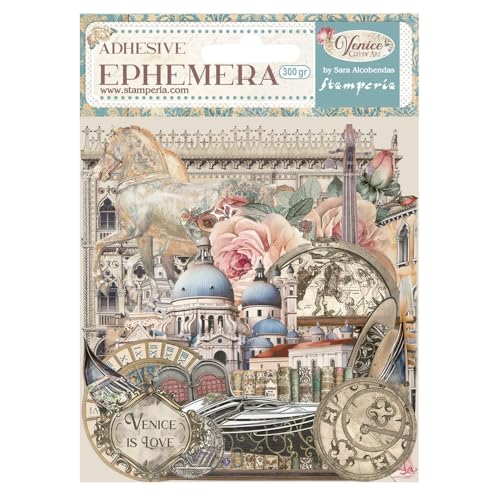 Stamperia - Éphémère pour le scrapbooking, les albums, la fabrication de cartes, le bullet journal et plus, les découpes en papier adhésives, facile à appliquer, parfait pour les loisirs, les travaux