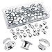 JANYUN 100 Pieces Metal Pin Backs Locking Backs with Storage Case