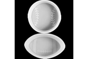 VONZK Car Freshie Mold 2 Pcs Set of Baseball + Football Silicone Mold for Aroma Beads DIY Handmade Freshies Mould