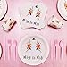 Juvale Miss to Mrs Bridal Shower Plates, Napkins, Cups and Cutlery (Serves 24)