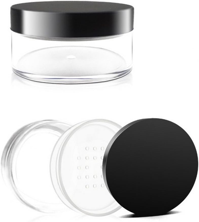 Topical Powder Container Bekith 8 Pack 50g Empty Loose Powder Case Plastic Face Powder Makeup ...