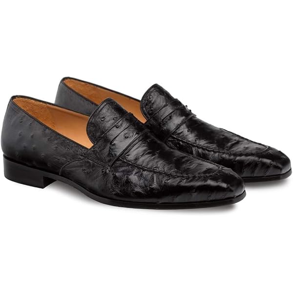 Amazon.com | Mezlan Lisbon Brandy Genuine Ostrich Men display picture 2