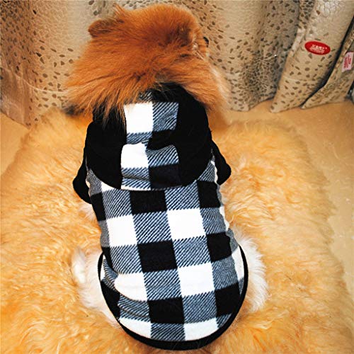 Longay Dog Pet Clothes Hoodie Warm Fleece Puppy Coat Apparel (Red, XS)