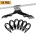 24 Pcs Travel Hangers Cruise Essentials 2025 Portable Folding Clothes Hangers Travel Accessories Foldable Clothes Drying Rack (Black)