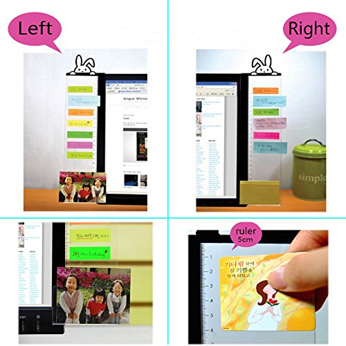 Goblin's Treasures Excelity Concise Monitor Message Board/Computer Monitors Side Panel/Memo Board Message for Monitors,1Set (Left & Right) (Rabbit)