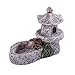 Danmu Mini Resin Pavilion with A Small Pond Miniature House Fairy Garden Micro Landscape Home Garden Decoration Plant Pots Bonsai Craft Decor