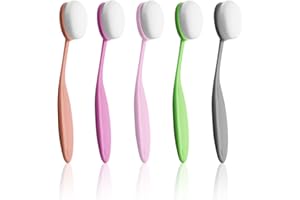 Yoseng 5-Pack Ink Blending Brushes with Color-Coded Handles | Craft Background Blender Tool for Card Making, Painting, Drawing, 0.86 Inch Brush Head