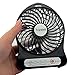 Topwell 4-inch Vanes 3 Speeds Electric Portable Mini fan Rechargeable Desktop Fan Battery/ USB Powered Laptop PC Mute Cooler Cooling Operated Cool Cooler Fan with Rechargeable Battery and USB Charge Cable (Black)