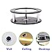 HAHOME Acrylic Speaker Base Stand,Ceiling Wall Mount Protective Stand for Echo Dot (2nd Generation), Black