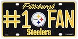 Pittsburgh Steelers #1 Fan NFL Embossed Aluminum Automotive Novelty License Plate Tag Sign